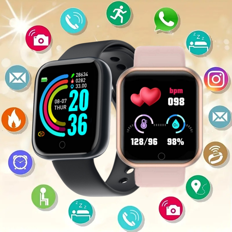 Smartwatch Square Watches For Men - Montre connectée Y68 D20 pour les