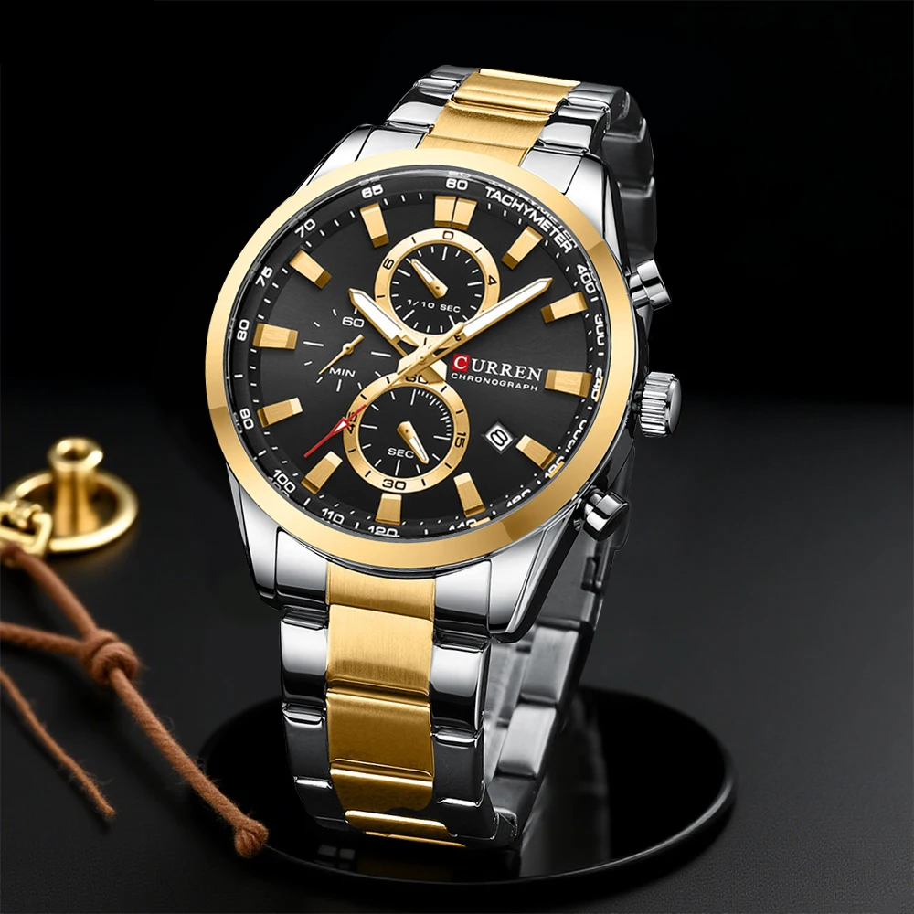 Analog Quartz Watch - CURREN Casual Quartz Chrono Sport Montres