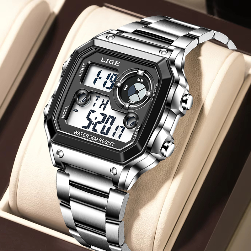 Analog Quartz Watch - Montre électronique pour homme LIGE, mode