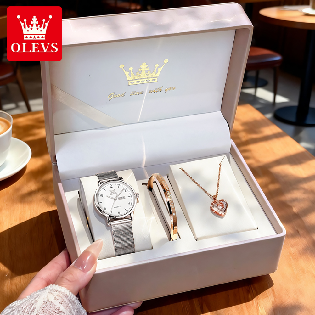 Analog Quartz Watch - Montres OLEVS 2996 pour femmes, originales,