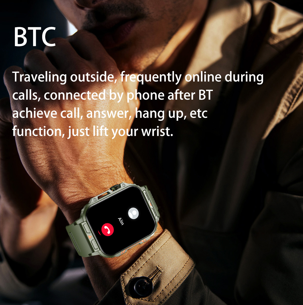 Montre intelligente militaire  - Smartwatch Square Watches For Men avis et prix