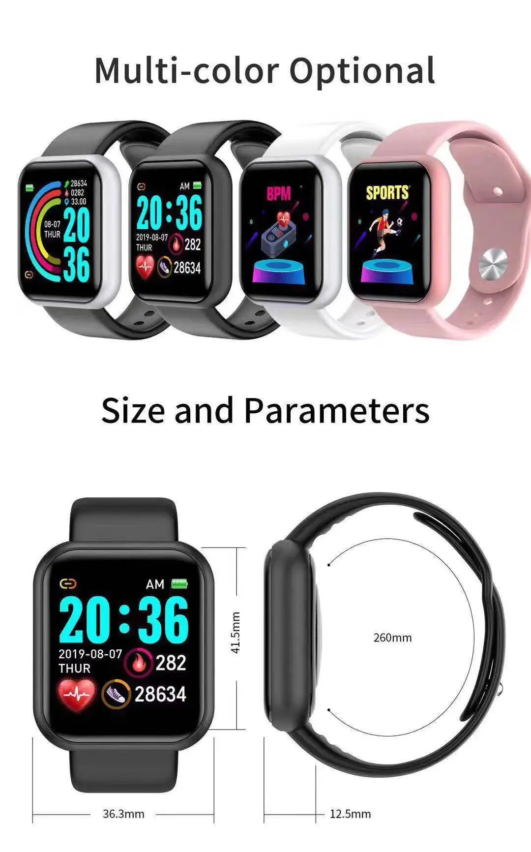 Montre connectée D20 Pro pour  - Smartwatch Watches For Mens avis et prix