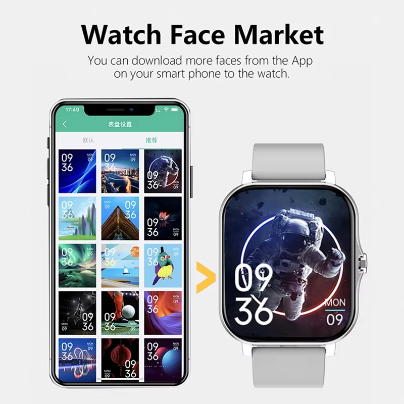 Montre connectée sportive étan - Smartwatch Square Watches For Men avis et prix