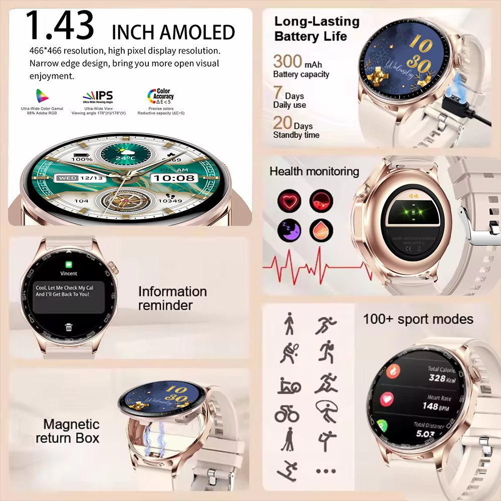 2 en 1 TWS casque montre intel - Smartwatch Noise Watches For Women avis et prix