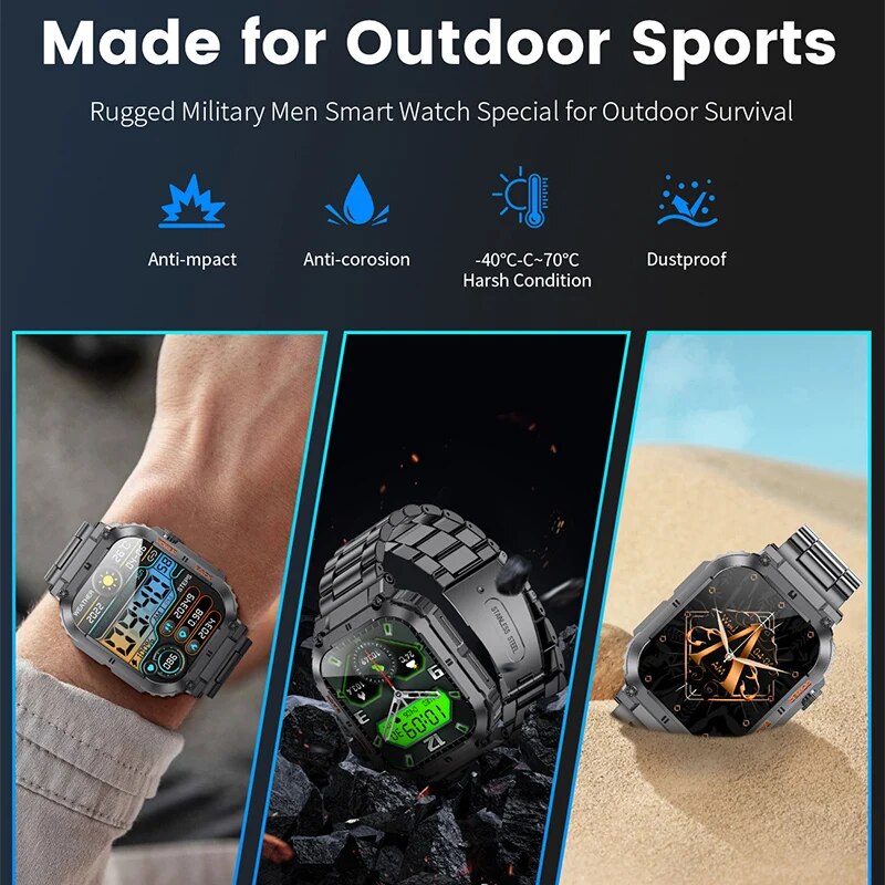 LIGE-Montre intelligente de fi - Smartwatch Watches For Mens avis et prix