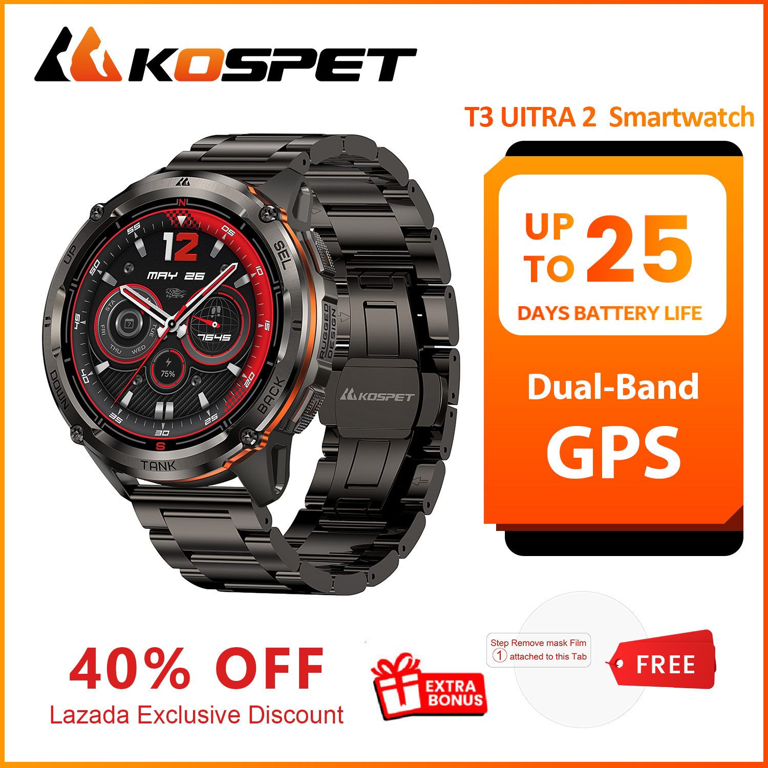 Nouvelle montre connectée GPS  - Smartwatch Premium Watches For Men avis et prix