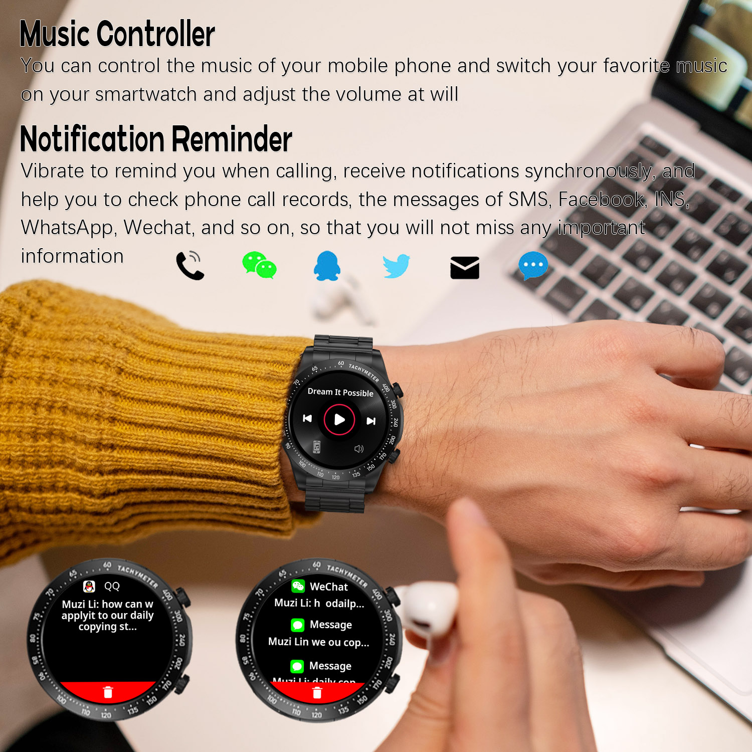 Montre connectée ROLLSTIMI Pre - Smartwatch Premium Watches For Men avis et prix
