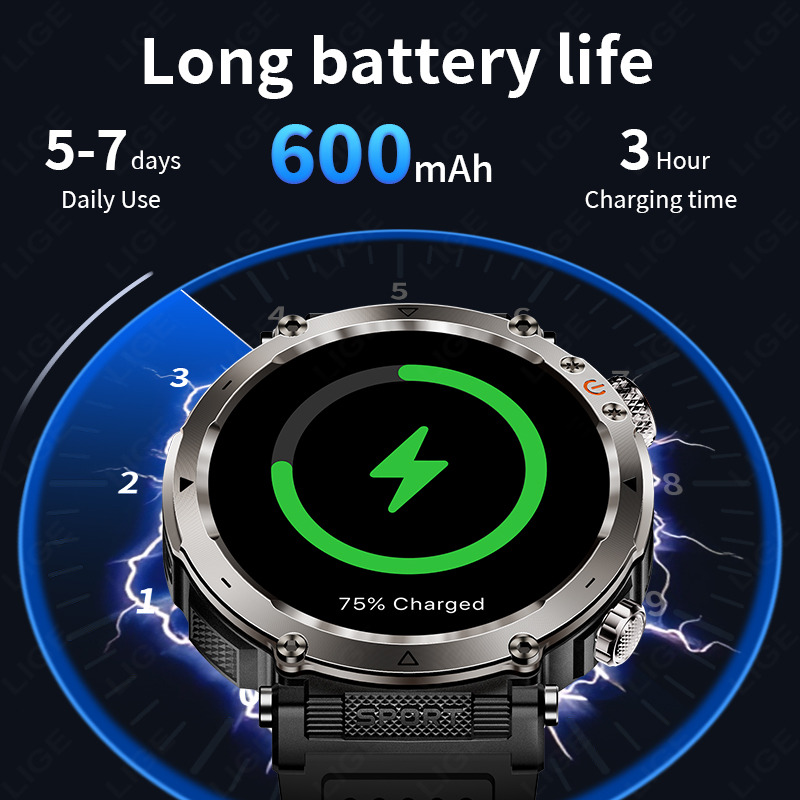 Nouvelle montre connectée mili - Smartwatch Watches For Mens avis et prix