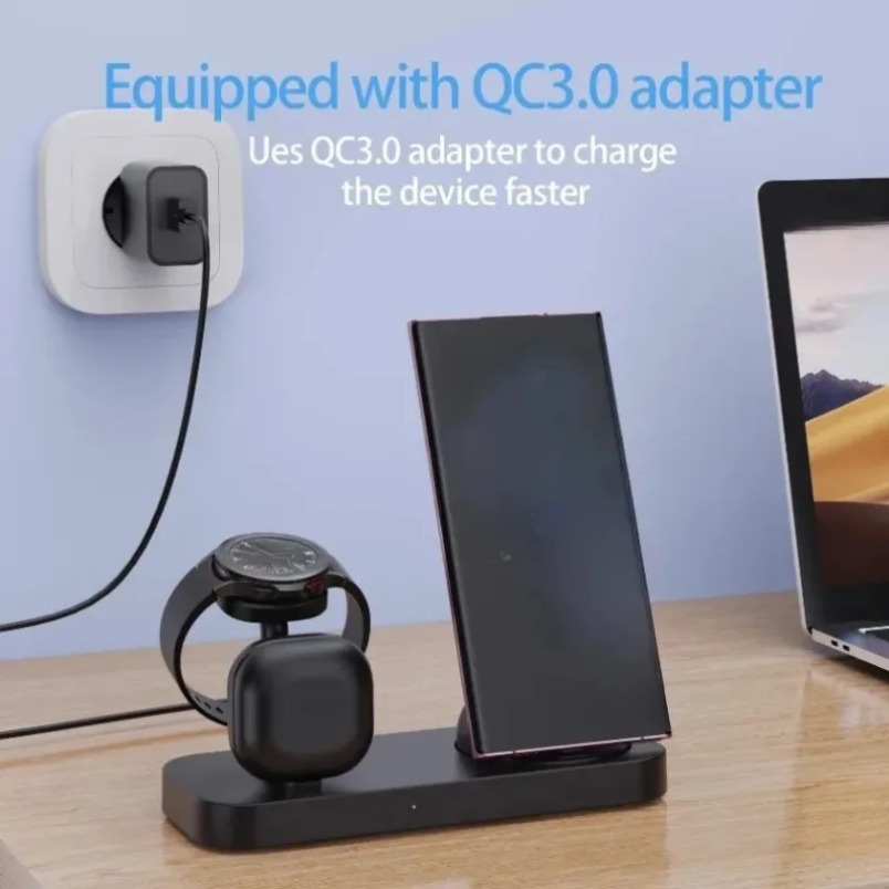 Chargeur sans fil 3 en 1, doub - Watches Smartwatch Samsung avis et prix