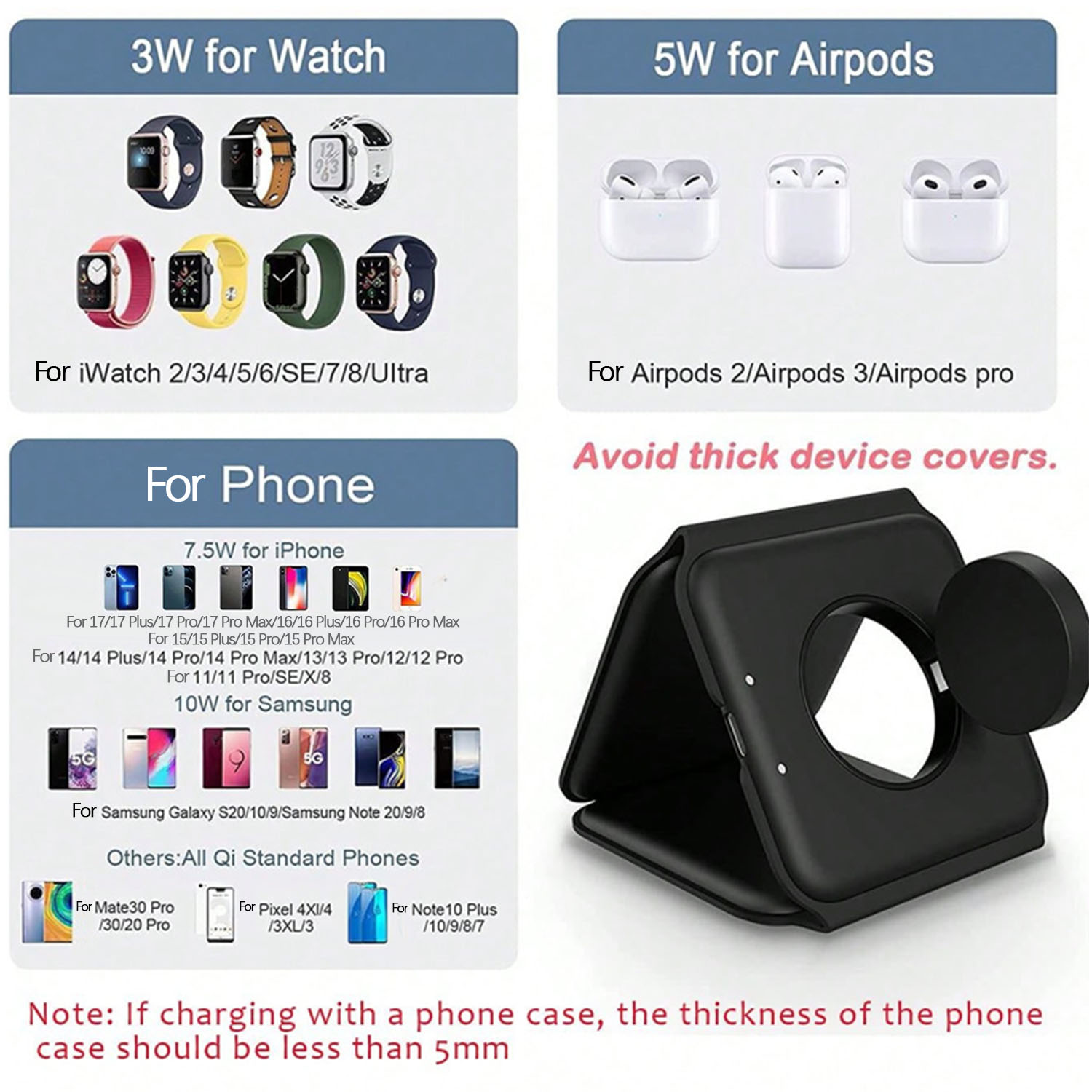 Station de charge sans fil 3 e - Smartwatch Apple Watch avis et prix